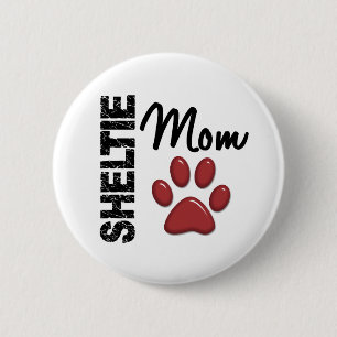 Badge Rond 5 Cm Maman 2 de Sheltie