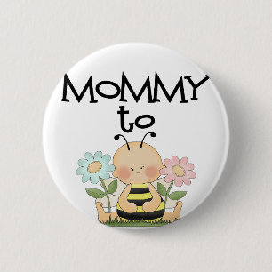Badge Rond 5 Cm MAMAN à BE/Bee