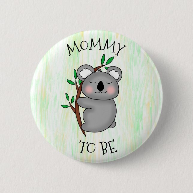 Badge Rond 5 Cm Maman à être | Baby shower Koala (Devant)