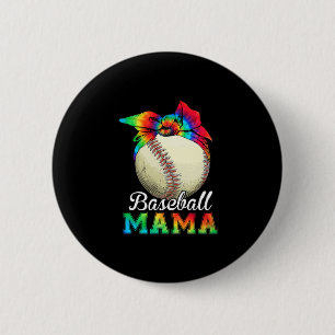 Badge Rond 5 Cm Maman Art Baseball Maman Anniversaire