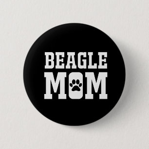 Badge Rond 5 Cm maman beagle