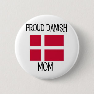 Badge Rond 5 Cm Maman danoise fière