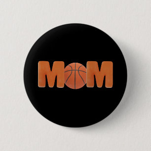 Badge Rond 5 Cm Maman de basket-ball