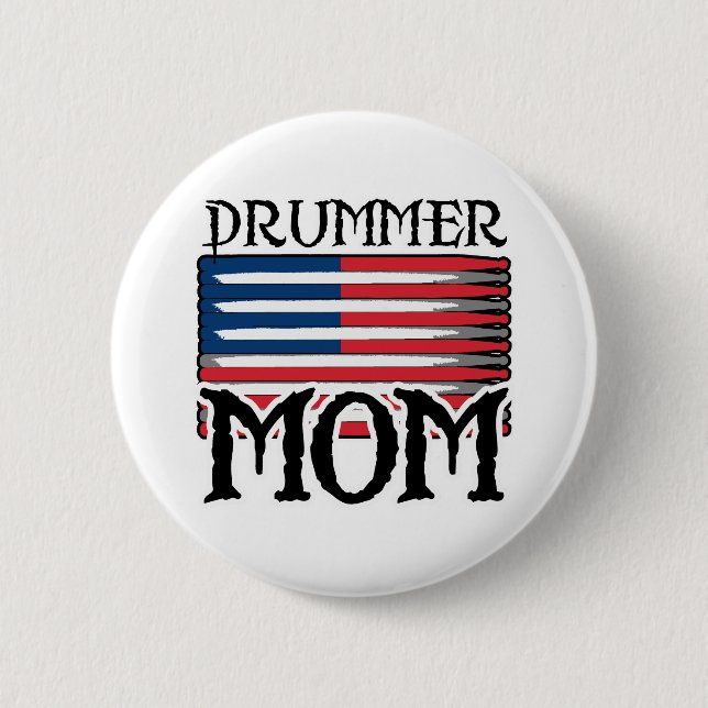 Badge Rond 5 Cm Maman de batteur (Devant)
