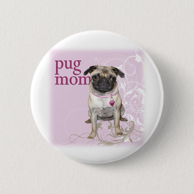 Badge Rond 5 Cm Maman de carlin (Devant)