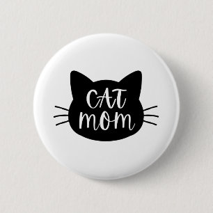 Badge Rond 5 Cm Maman de chat