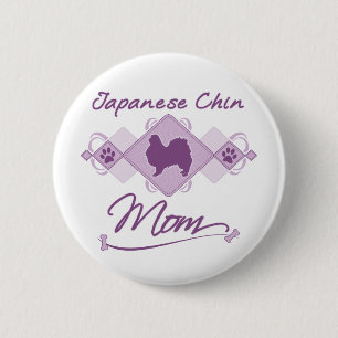 Badge Rond 5 Cm Maman de Chin de Japonais