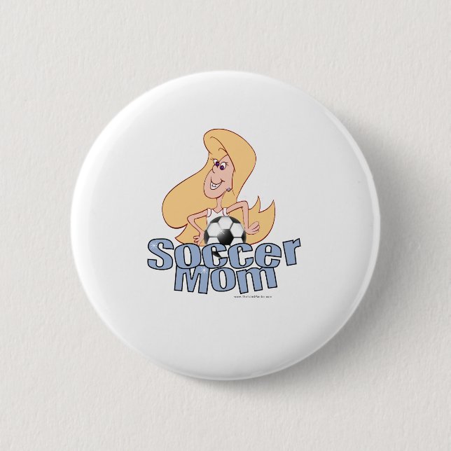 Badge Rond 5 Cm Maman de football (Devant)