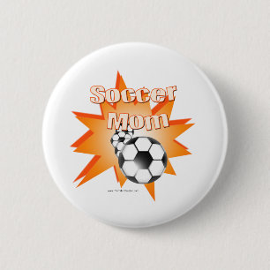 Badge Rond 5 Cm Maman de football