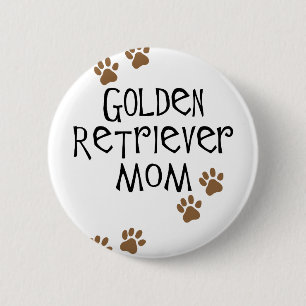 Badge Rond 5 Cm Maman de golden retriever