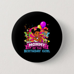 Badge Rond 5 Cm Maman de la fille d'anniversaire Poupée Gracie Nk