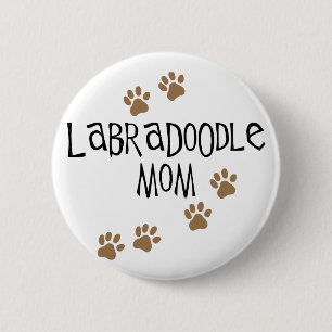 Badge Rond 5 Cm Maman de Labradoodle
