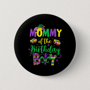Badge Rond 5 Cm Maman De L'Anniversaire Garçon Chemise Mardi Gras 