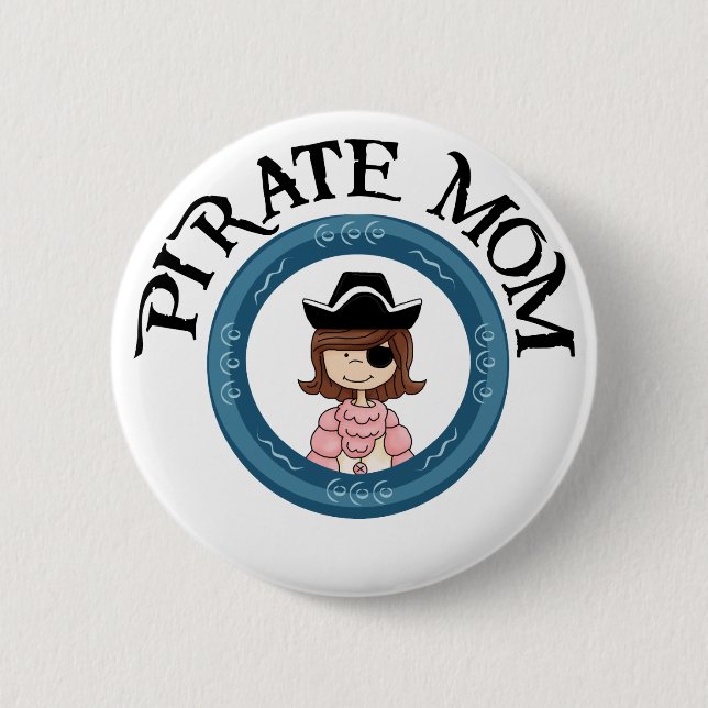 Badge Rond 5 Cm Maman de pirate (Devant)