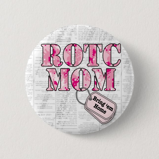 Badge Rond 5 Cm Maman de ROTC : Aide Recherchée (Devant)