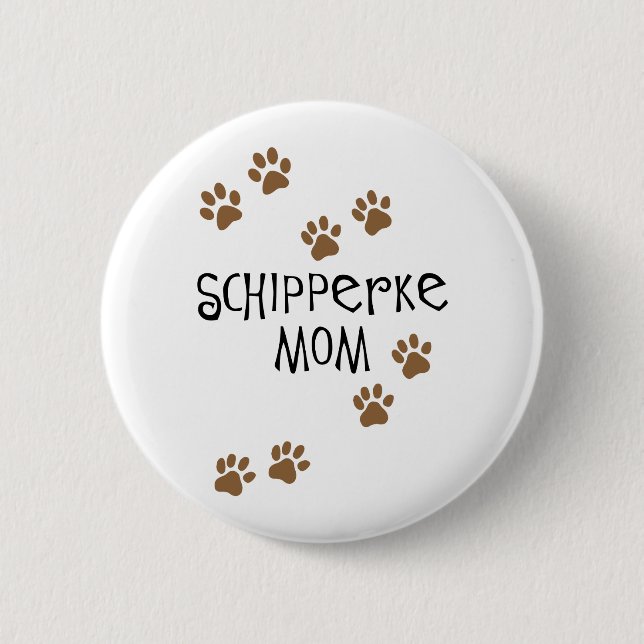 Badge Rond 5 Cm Maman de Schipperke (Devant)
