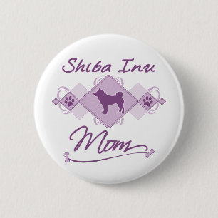 Badge Rond 5 Cm Maman de Shiba Inu