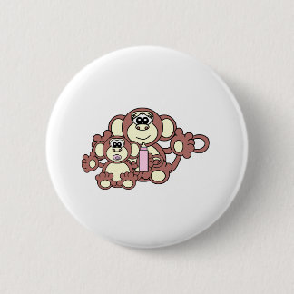 Badge Rond 5 Cm Maman de singe