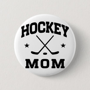 Badge Rond 5 Cm Maman d'hockey