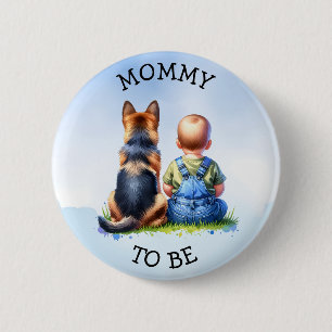 Badge Rond 5 Cm Maman doit être   BABY SHOWER