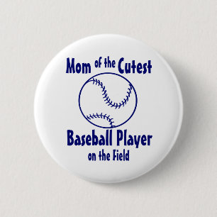 Badge Rond 5 Cm Maman du baseball