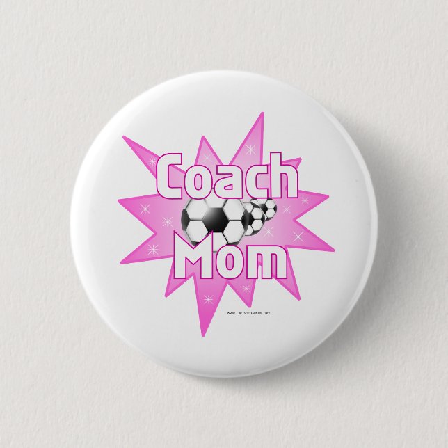 Badge Rond 5 Cm Maman entraîneur (Devant)