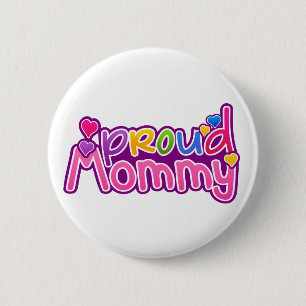 Badge Rond 5 Cm Maman fière du jour de mère