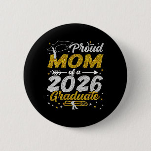 Badge Rond 5 Cm Maman fière d'un élève de la promotion 2026 Senior
