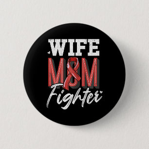 Badge Rond 5 Cm Maman Fighter Cerveau Aneurysme Sensibilisation Gr