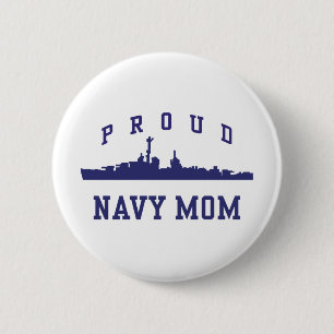 Badge Rond 5 Cm Maman marine