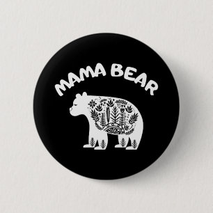 Badge Rond 5 Cm Maman Ours