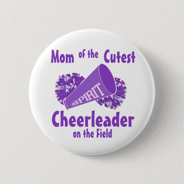 Badge Rond 5 Cm Maman pom-pom girl (Devant)