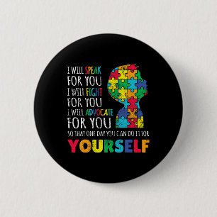 Badge Rond 5 Cm Maman Soutien Sensibilisation sur l'autisme Autist