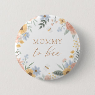 Badge Rond 5 Cm Maman to Bee Baby shower
