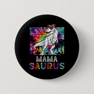 Badge Rond 5 Cm Mamasaurus Dinosaure Maman Saurus Famille Équipée 