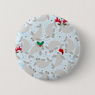 Badge Rond 5 Cm manat de noël