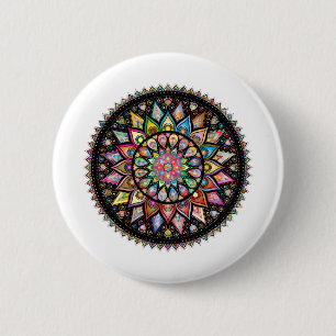 Badge Rond 5 Cm Mandala