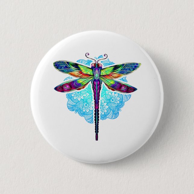 Badge Rond 5 Cm Mandala (Devant)