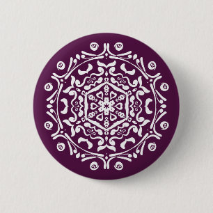 Badge Rond 5 Cm Mandala Blackberry