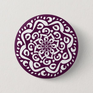 Badge Rond 5 Cm Mandala Blackberry