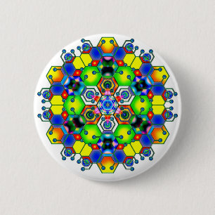 Badge Rond 5 Cm Mandala cosmique 1
