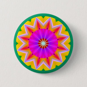 Badge Rond 5 Cm Mandala fractal