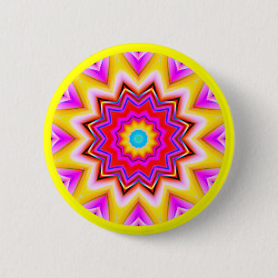 Badge Rond 5 Cm Mandala fractal