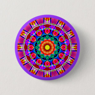 Badge Rond 5 Cm Mandala fractal