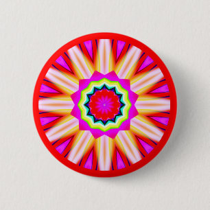 Badge Rond 5 Cm Mandala fractal
