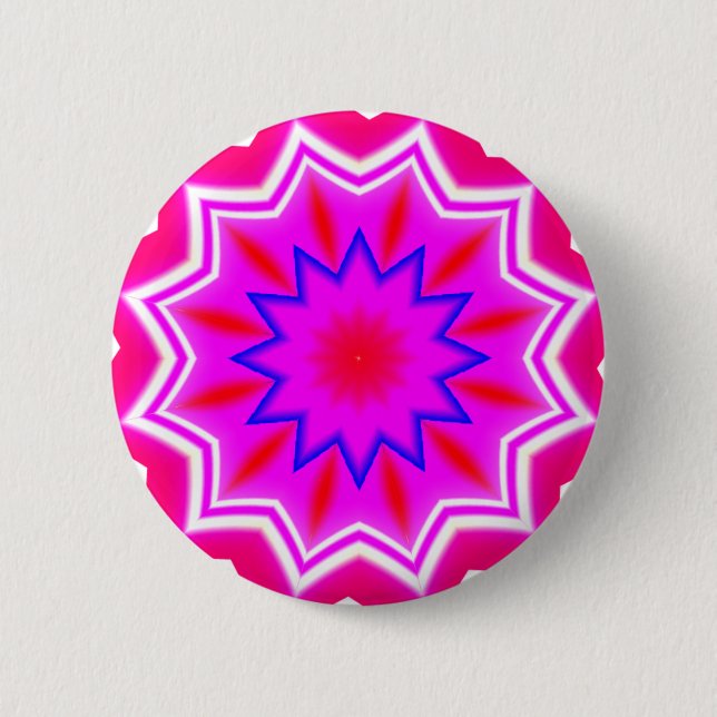Badge Rond 5 Cm Mandala fractal - 05 (Devant)