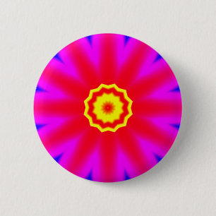 Badge Rond 5 Cm Mandala fractal - 06