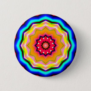 Badge Rond 5 Cm Mandala fractal - 07