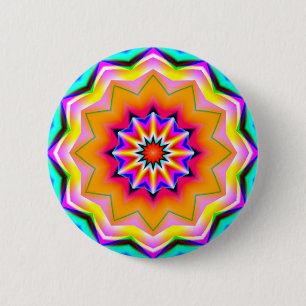 Badge Rond 5 Cm Mandala fractal - 08