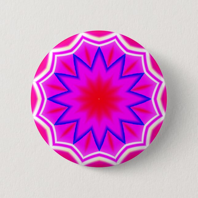 Badge Rond 5 Cm Mandala fractal - 21 (Devant)